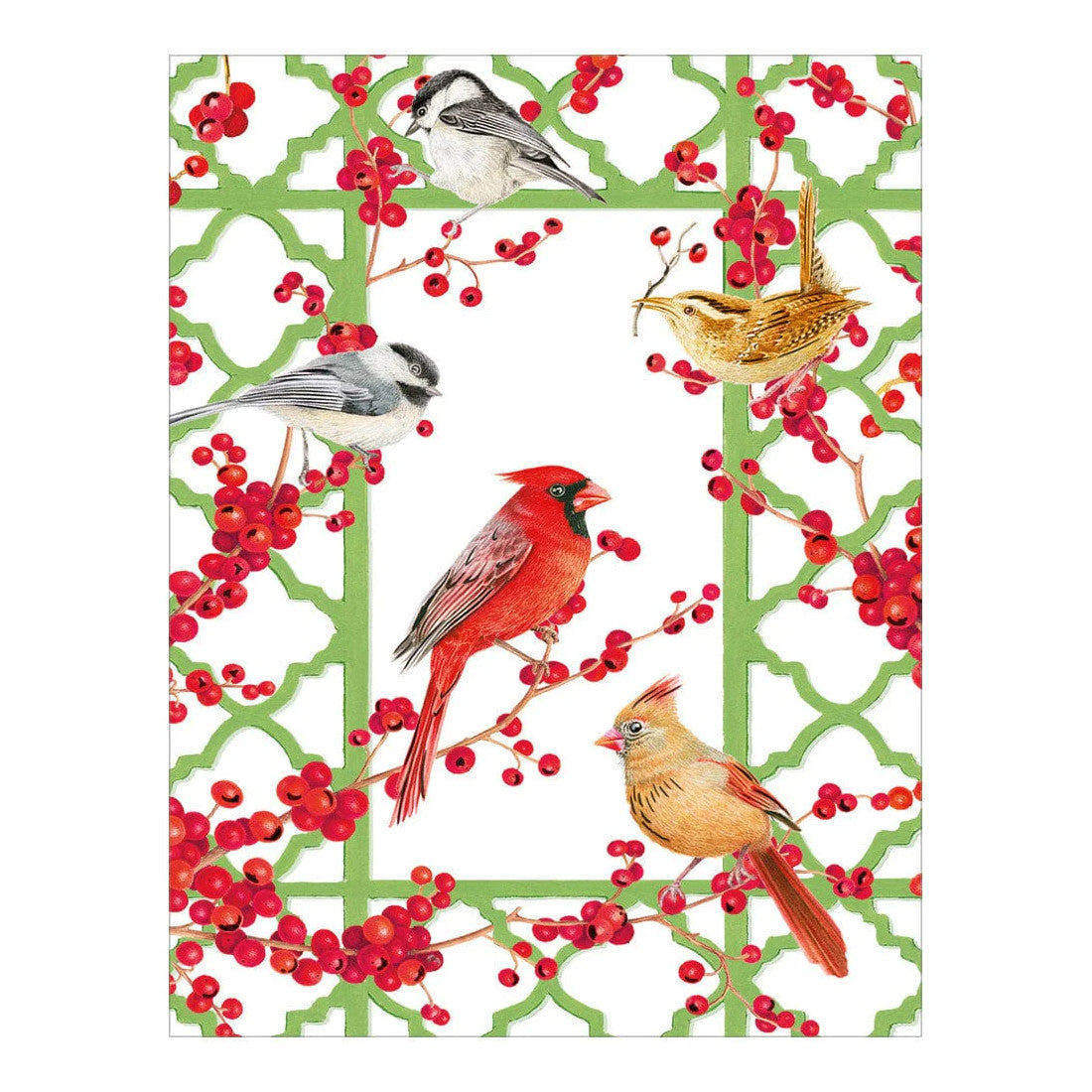 Winter Birds & Berries Holiday Boxed Notecards