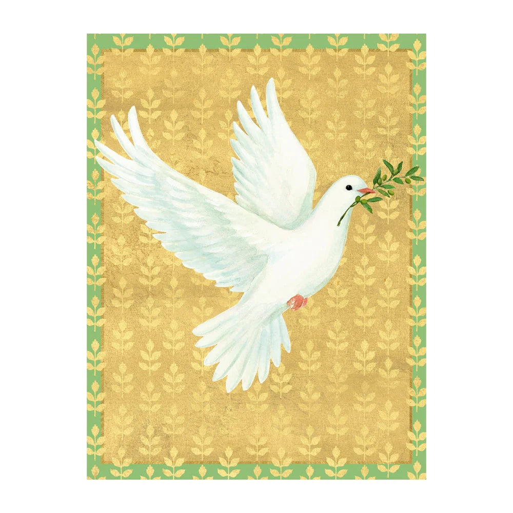 Golden Peace Dove Boxed Holiday Cards
