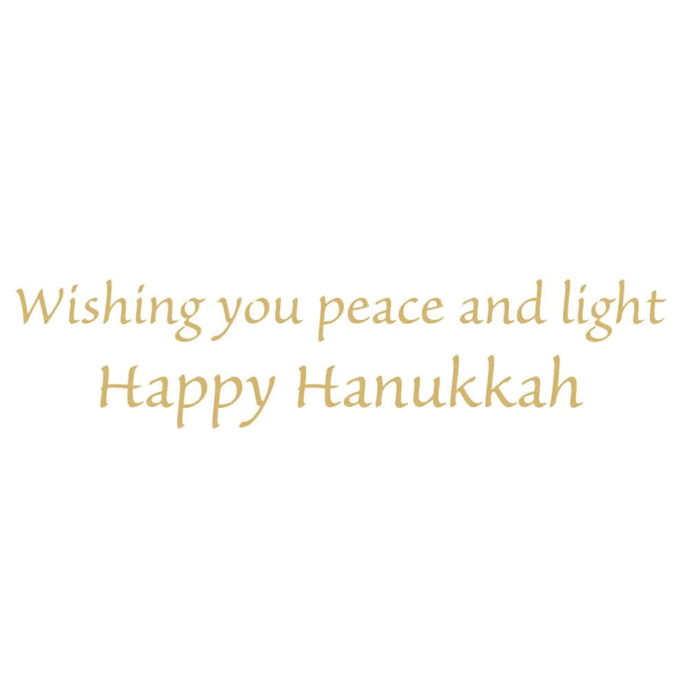 Gold Leaves Menorah Holiday Boxed Notecards