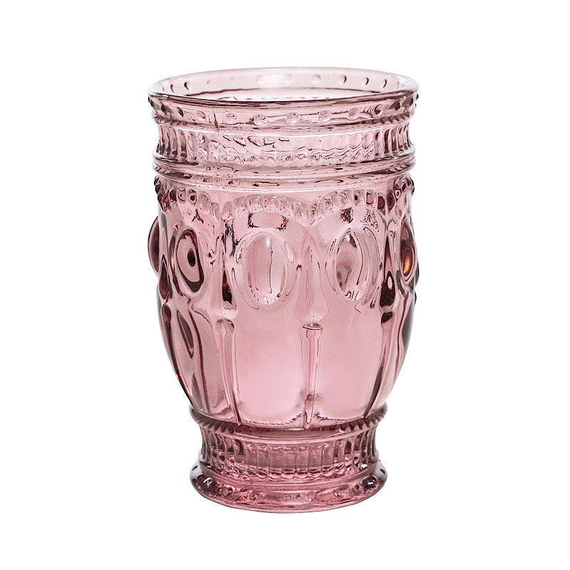 Embossed Blush Glass