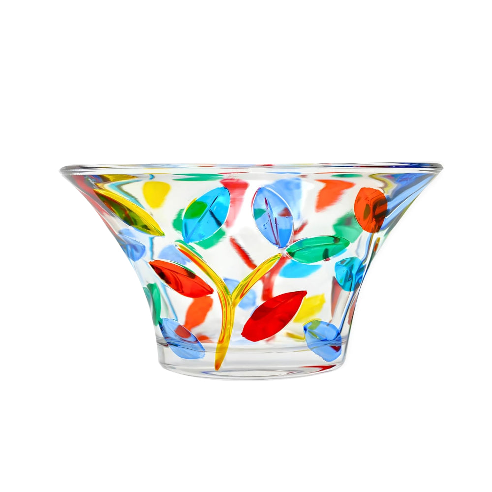Flower Vine Murano Glass Bowl - Multicolor