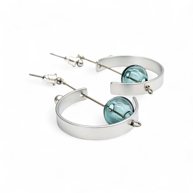 Aqua Lunette Earrings
