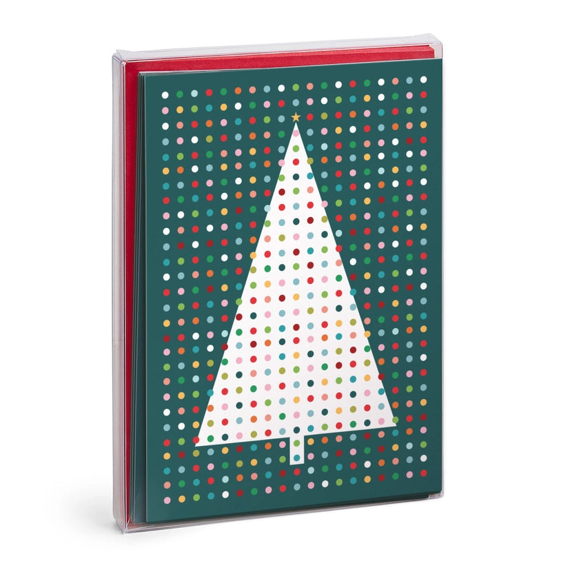 Mid-Century Christmas Tree Boxed Holiday Cards