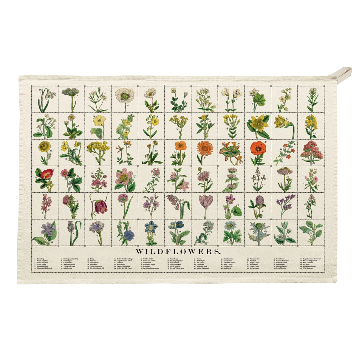 Wildflowers Organic Cotton Tea Towel
