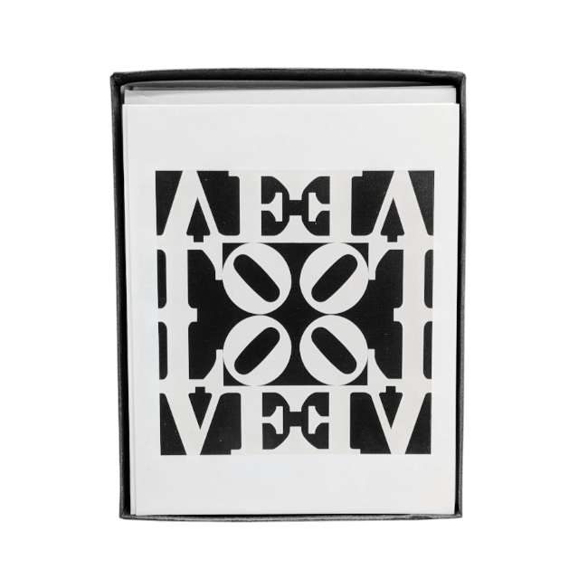 Robert Indiana 'Black and White LOVE' Boxed Notecards