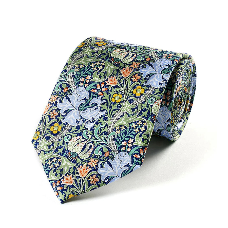 Morris Golden Lily Silk Tie
