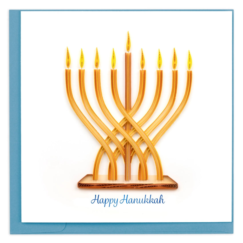 Modern Menorah Quilling Card