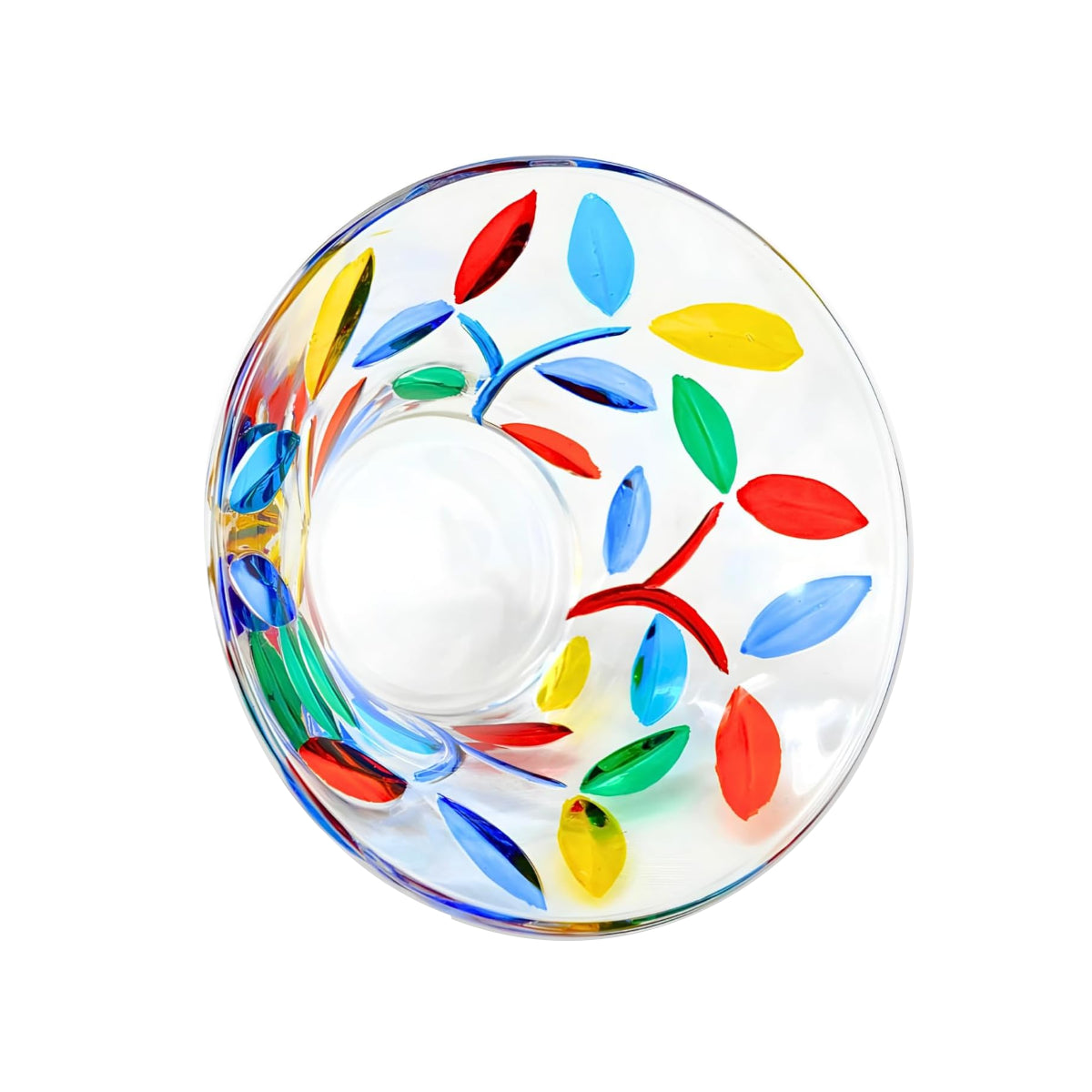 Flower Vine Murano Glass Bowl - Multicolor