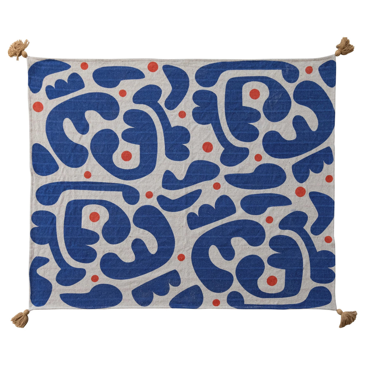 Abstract Shapes & Dots Recycled Cotton Throw