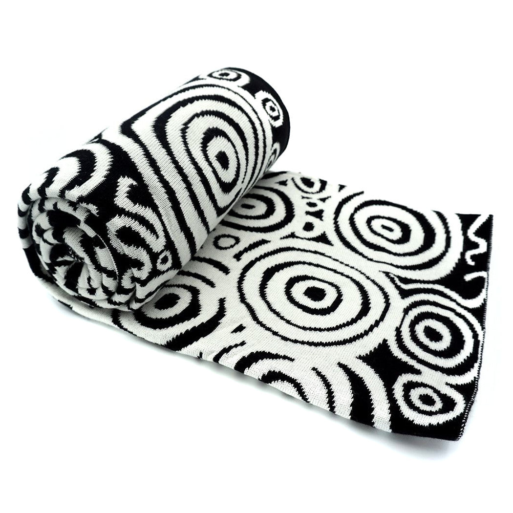 Black & White Seven Sisters Throw Blanket