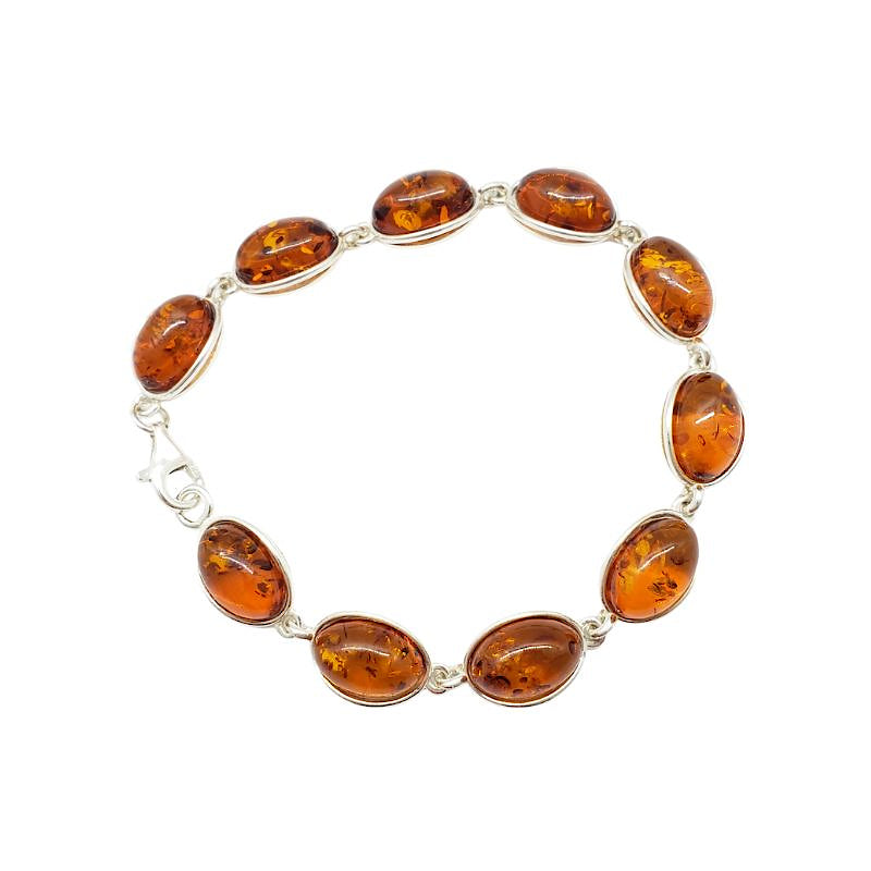 Spheroid Oval Amber Bracelet