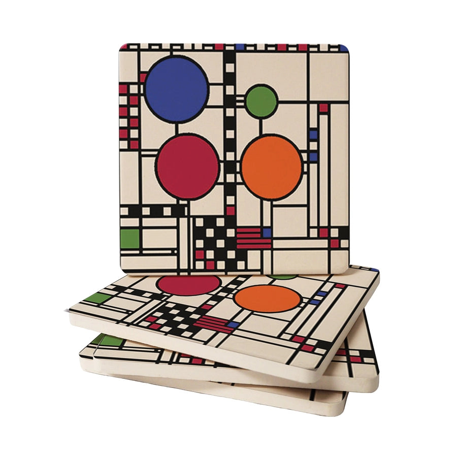 Frank Lloyd Wright 'Coonley Playhouse' Coaster Set