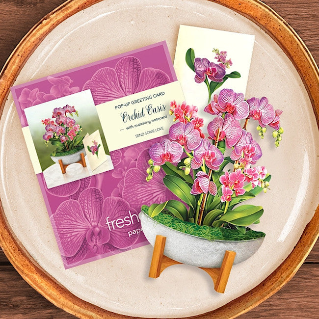 Mini Orchid Oasis Pop-Up Greeting Card