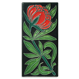 Peony Bloom Motawi Tile - Grey Blue