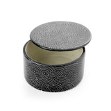 Black Deco Dot Soapstone Box