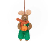 Harvest Mouse Felted Ornament