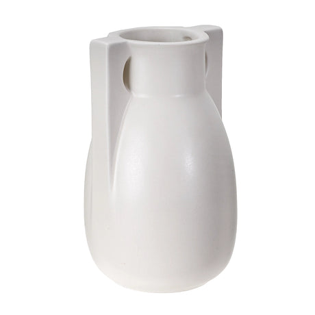Teco White 2-Buttress Vase
