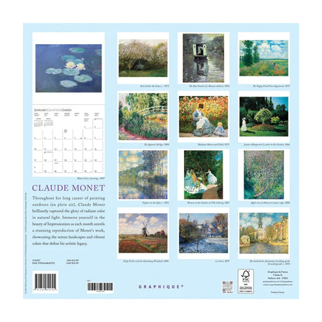 2027 Monet Wall Calendar