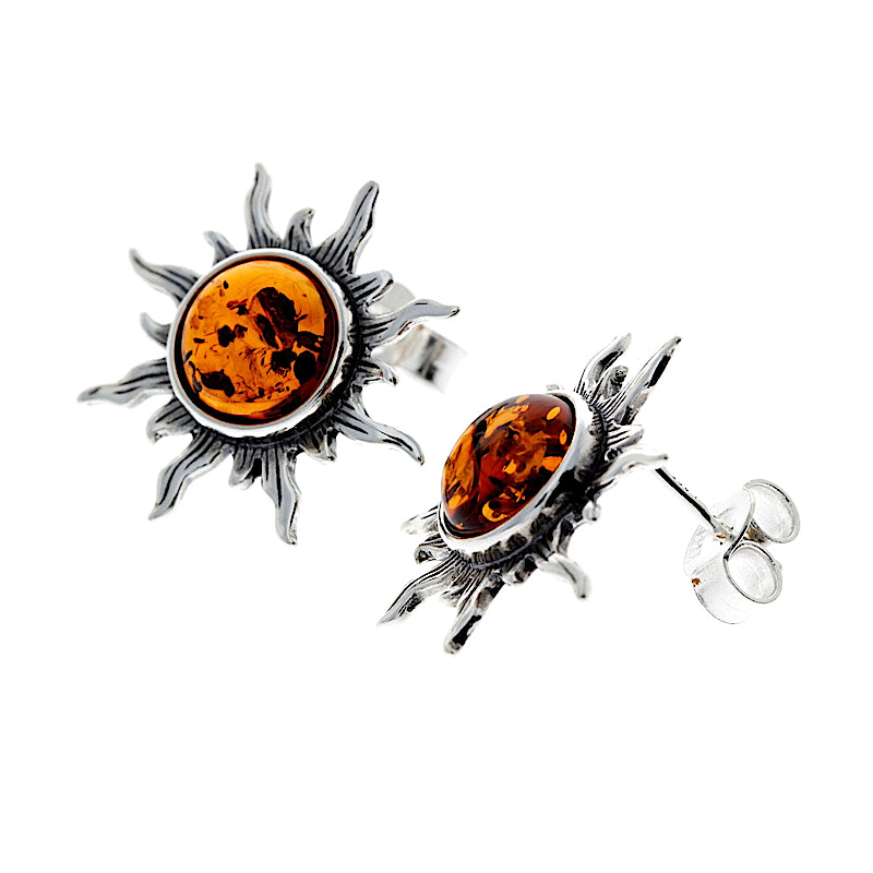 Baltic Amber Sun Earrings