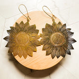 Large Sunflower Earrings