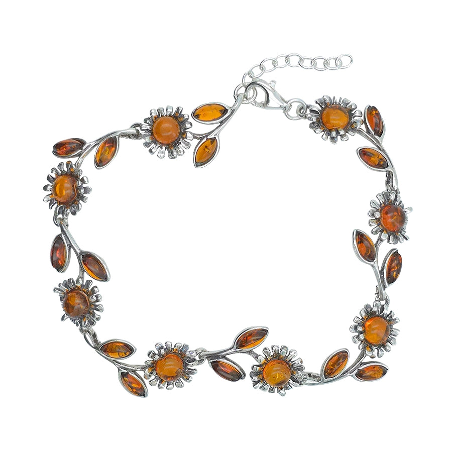 Amber Flowers Bracelet