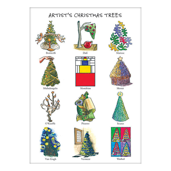 Artist Christmas Trees Boxed Holiday Cards