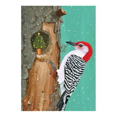 Woodpecker Deck the Halls Boxed Holiday Cards