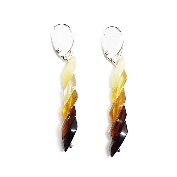 Multi-Color Amber Rainbow Earrings