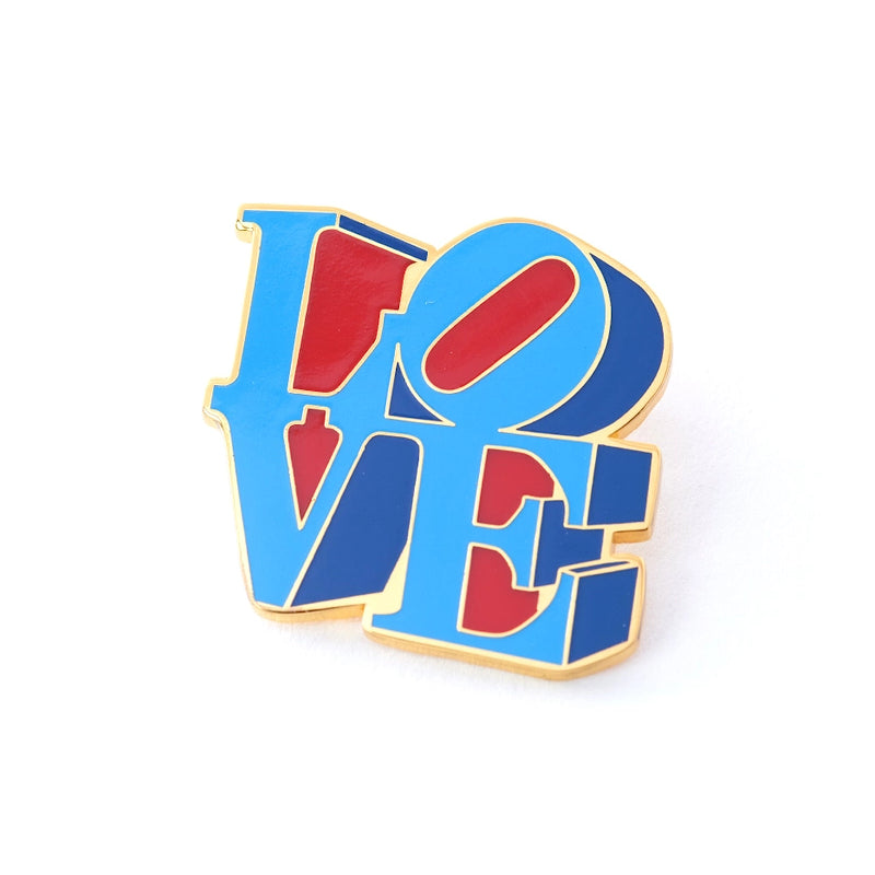 Robert Indiana 'LOVE' Lapel Pin - Blue