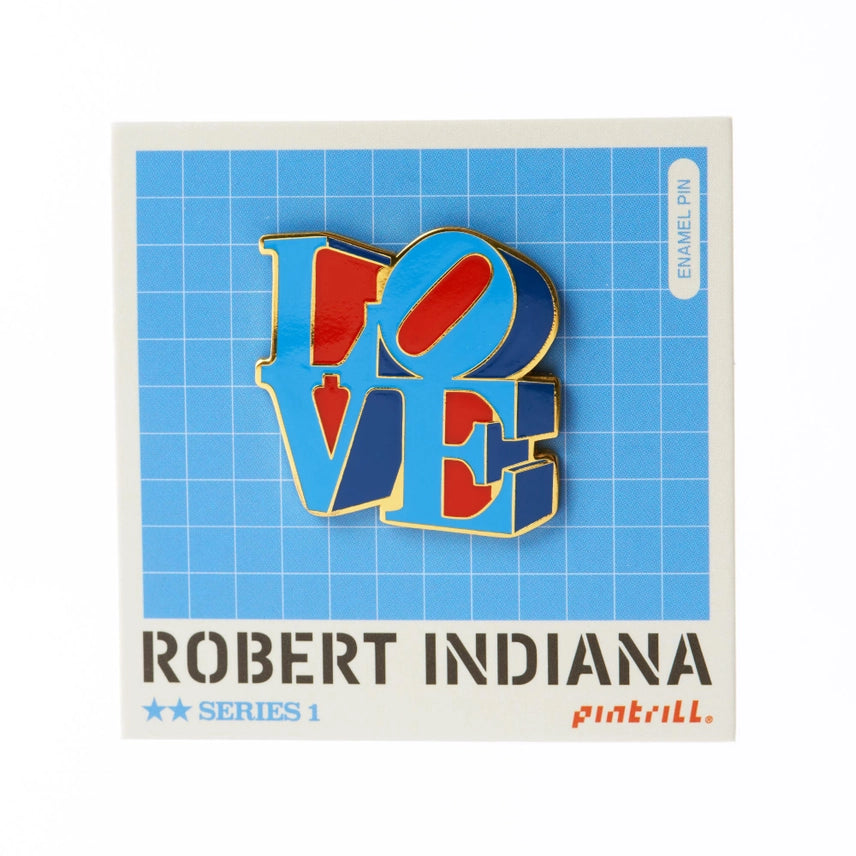 Robert Indiana 'LOVE' Lapel Pin - Blue