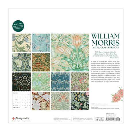 2027 William Morris Wall Calendar