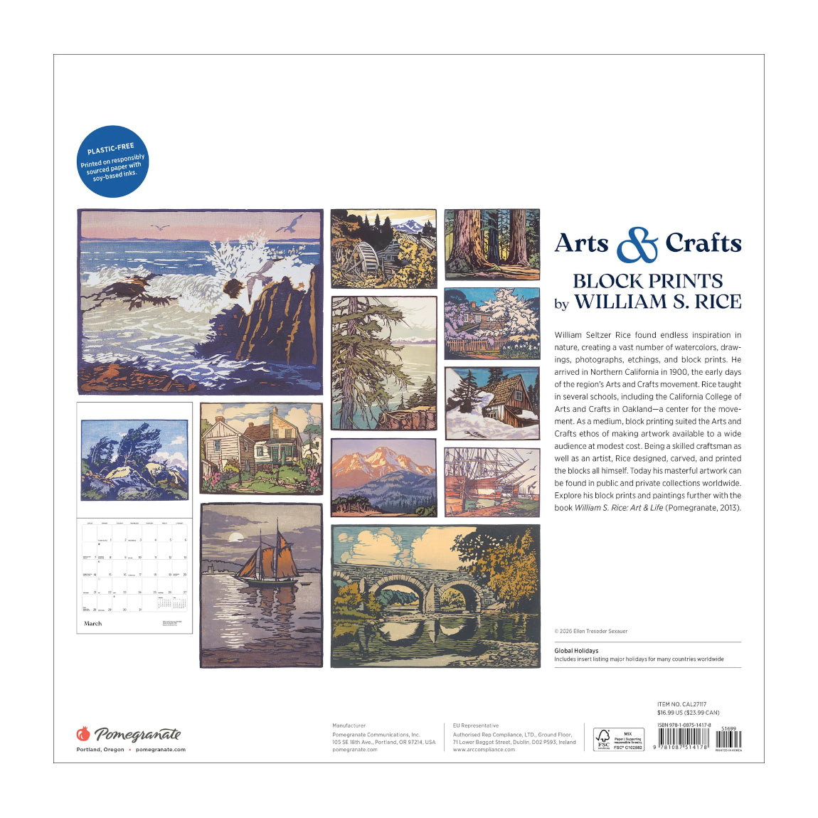 2027 William S. Rice Wall Calendar