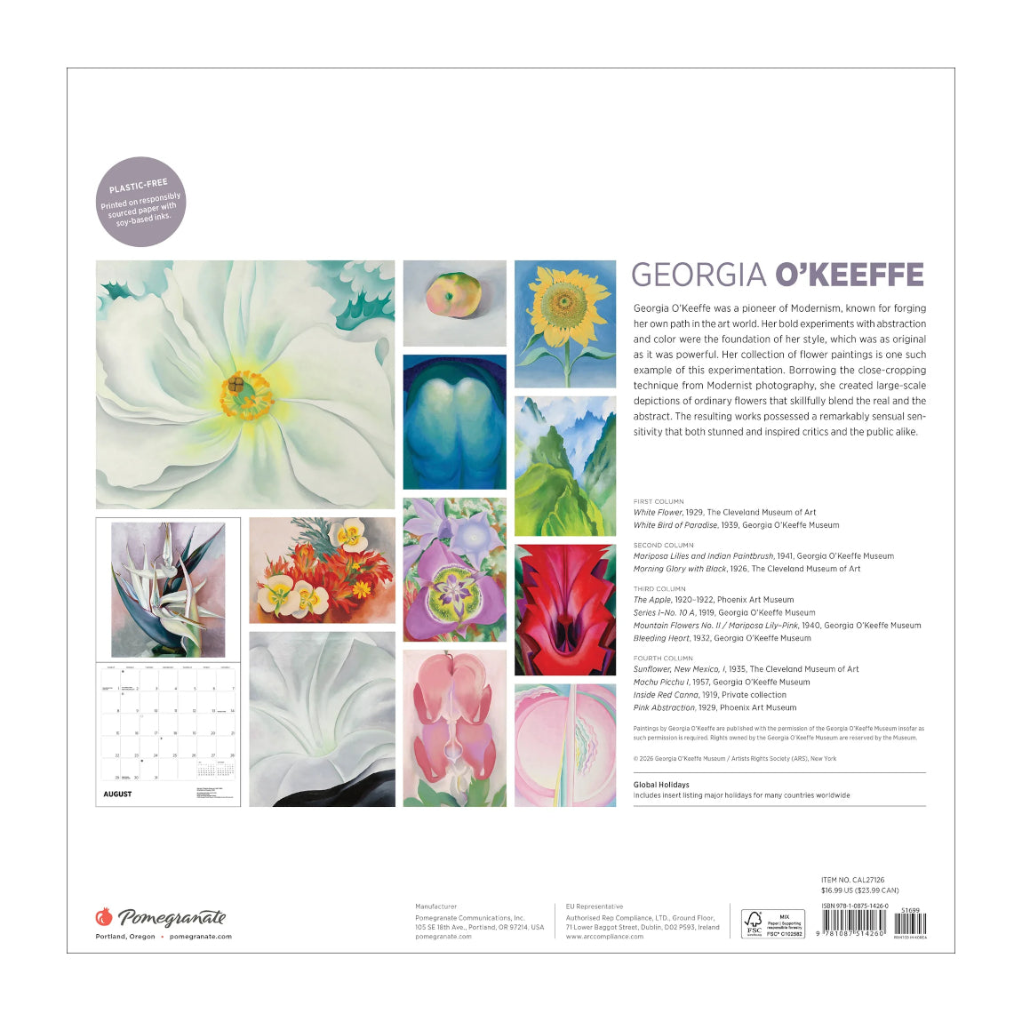 2027 Georgia O'Keeffe Wall Calendar