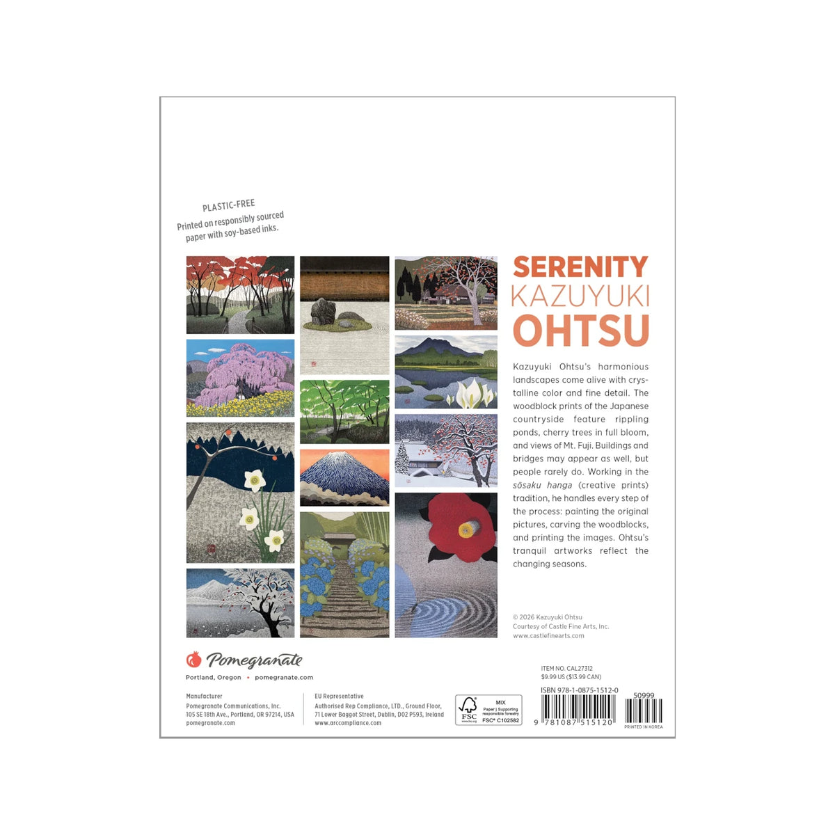 2027 Ohtsu 'Serenity' Mini Wall Calendar