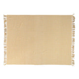 Yellow Gingham Recycled Cotton Throw