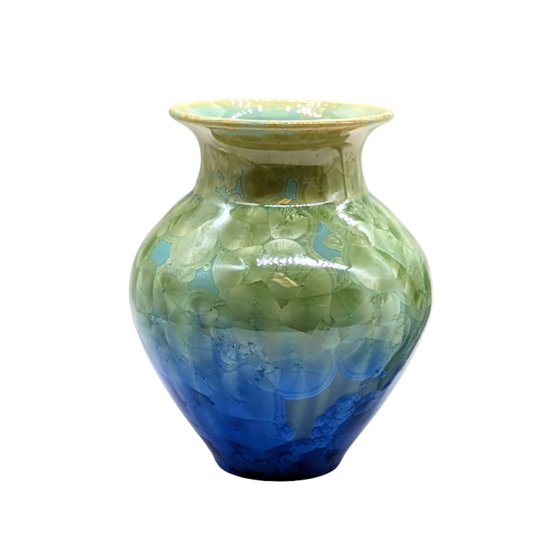 Adam Egenolf Pistachio & Indigo Vase - Medium