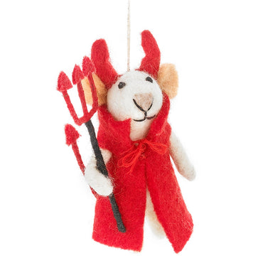 Felt Devil Mouse Ornament