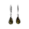 Baltic Amber Modern Teardrop Dangle Earrings