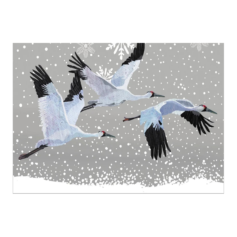Two Can Art "Winter Cranes" Boxed Holiday Cards