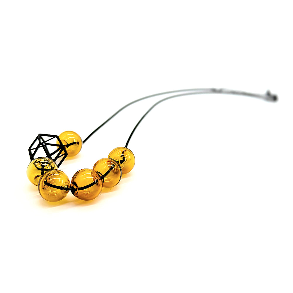 Hex Hex Necklace - Glass Amber