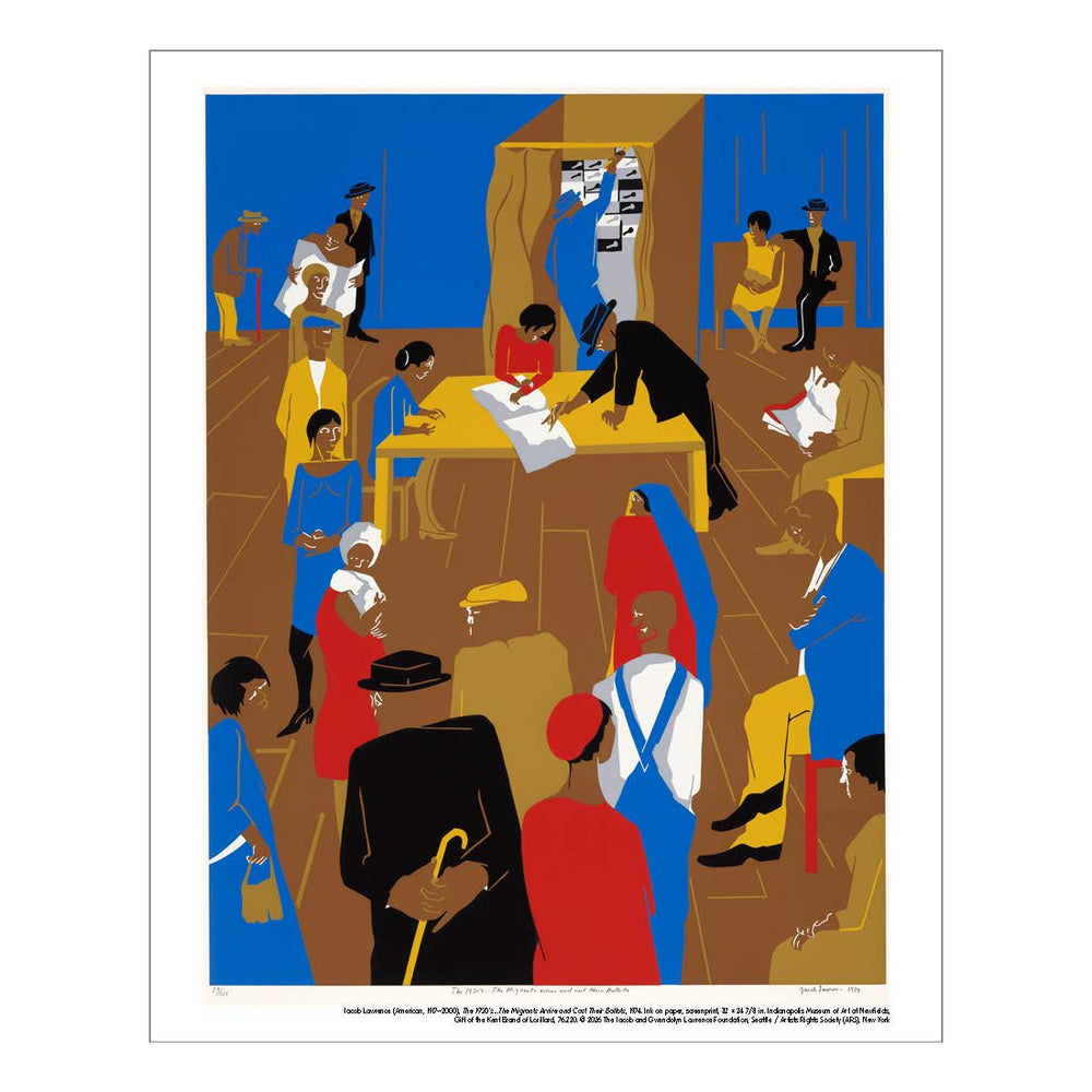 Jacob Lawrence 'The 1920's....The Migrants Arrive and Cast Their Ballots' Print