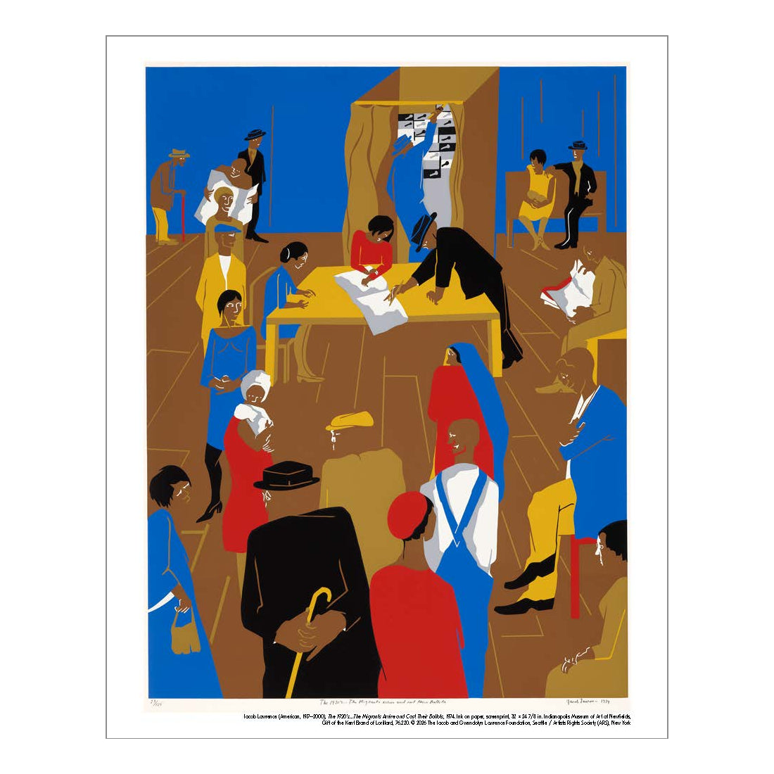 Jacob Lawrence 'The 1920's....The Migrants Arrive and Cast Their Ballots' Print
