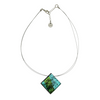 Dichroic Resin Pendant Necklace