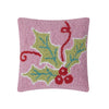 Multi Color Holly Hooked Pillow