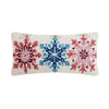 Snowflake Ornaments Hooked Pillow