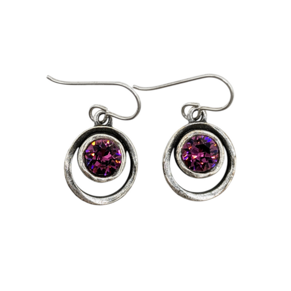 Skeeball Earrings by Patricia Locke - Amethyst