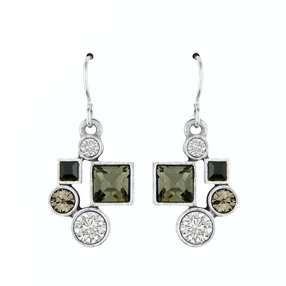 Hotsy Totsy Earrings by Patricia Locke - Black & White