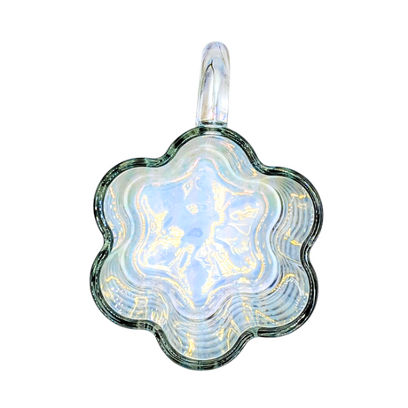 Iridescent Glass Flower Mug