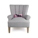 Pastel Bat Hooked Pillow