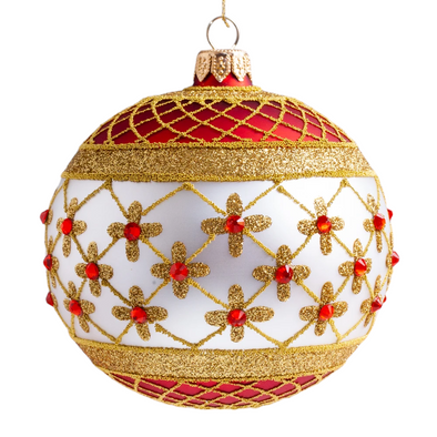 Thomas Glenn Holidays 'Coronation' Red & White Ornament